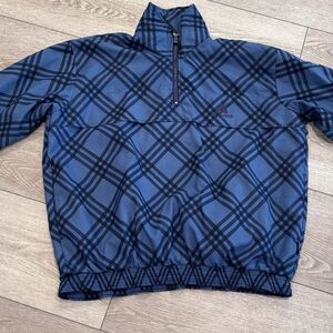 Sunderland Of Scotland Jacket Womens XL Blue Plaid Weatherbeater Rain Golf